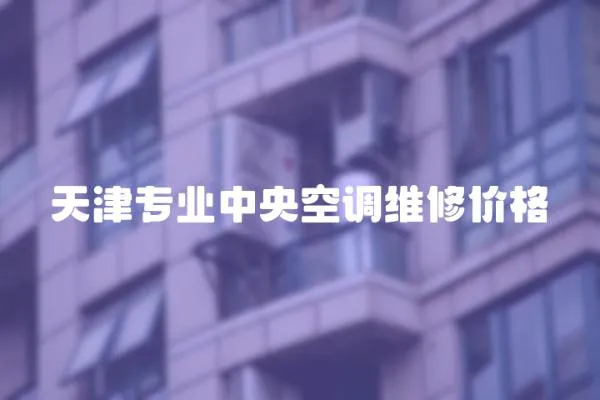 天津專業中央空調維修價格