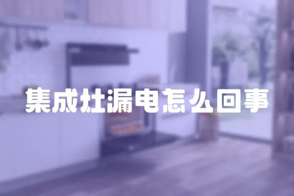 集成灶漏電怎么回事