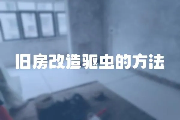 舊房改造驅蟲的方法