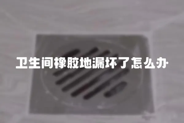 衛(wèi)生間橡膠地漏壞了怎么辦