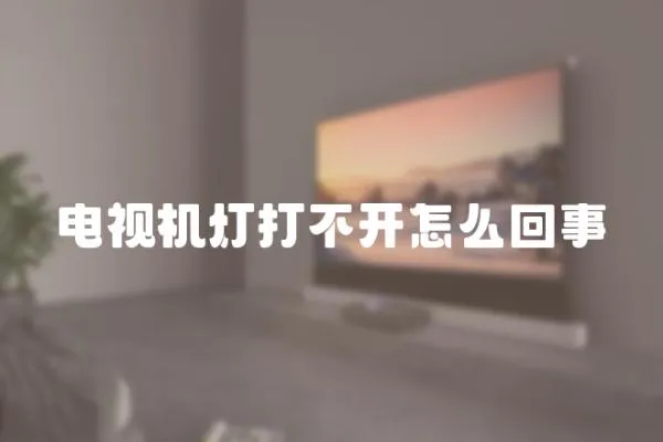 電視機燈打不開怎么回事