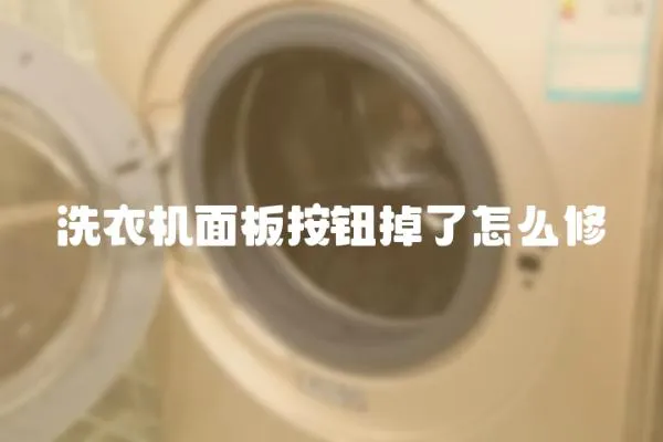洗衣機面板按鈕掉了怎么修