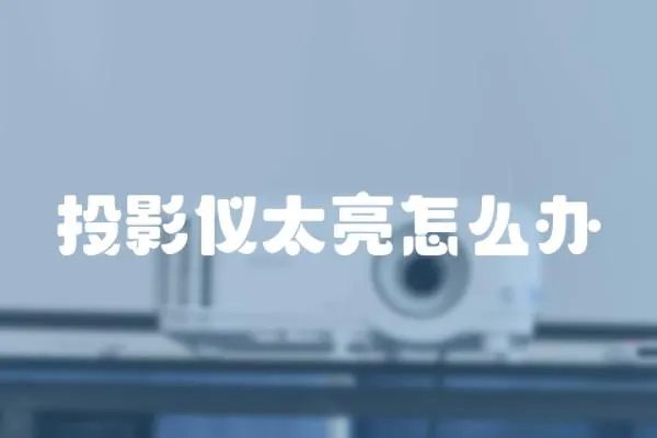 投影儀太亮怎么辦