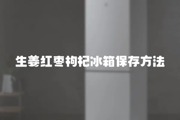生姜紅棗枸杞冰箱保存方法