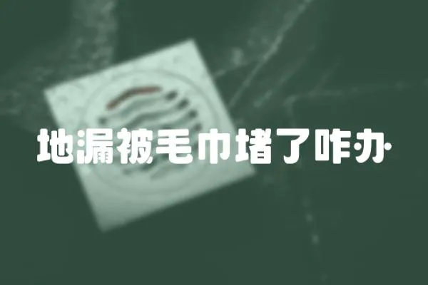 地漏被毛巾堵了咋辦