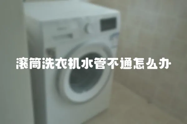 滾筒洗衣機水管不通怎么辦