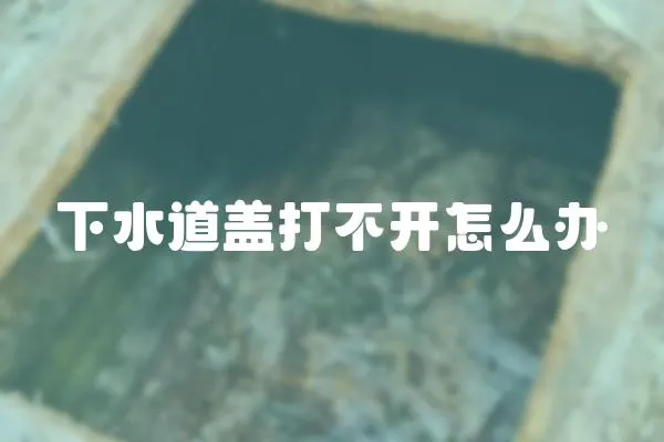 下水道蓋打不開怎么辦