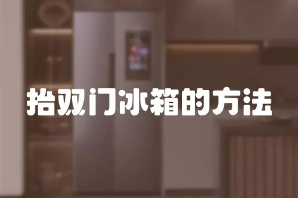 抬雙門冰箱的方法