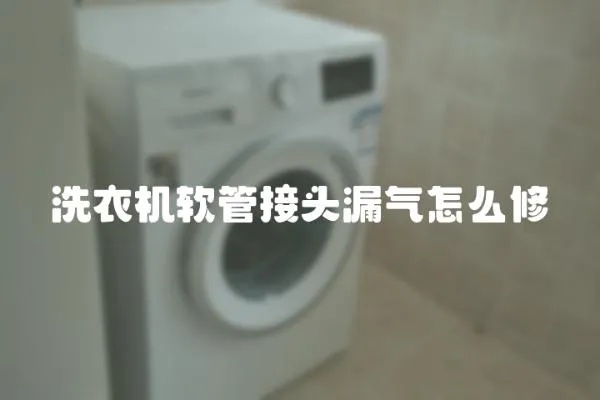 洗衣機軟管接頭漏氣怎么修
