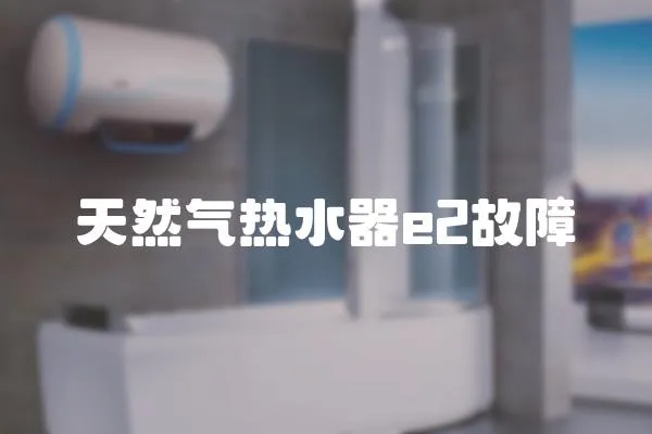 天然氣熱水器e2故障