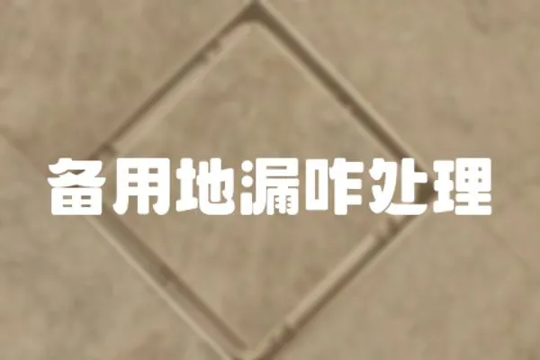 備用地漏咋處理