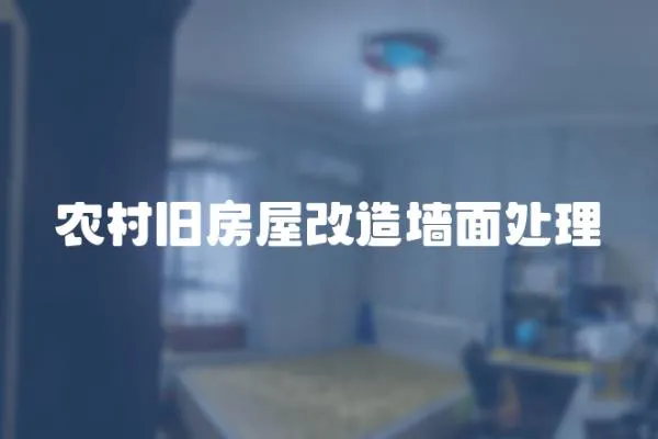 農村舊房屋改造墻面處理