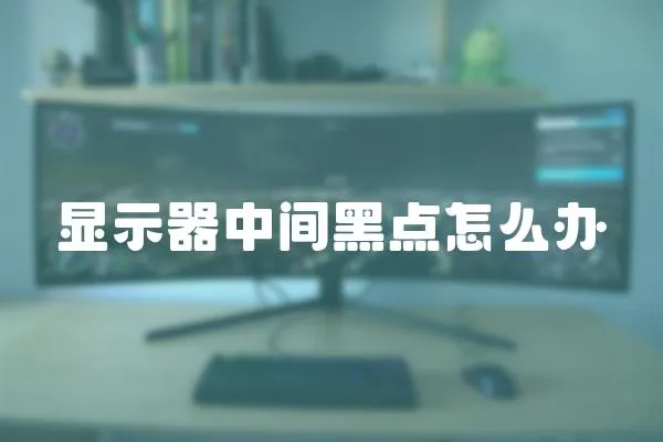 顯示器中間黑點怎么辦