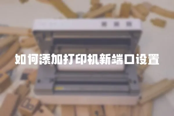 如何添加打印機新端口設置