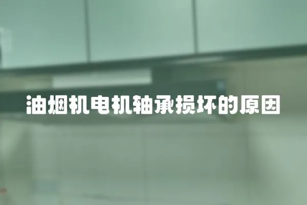 油煙機電機軸承損壞的原因