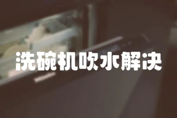 洗碗機吹水解決