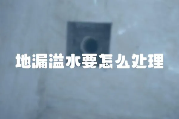 地漏溢水要怎么處理