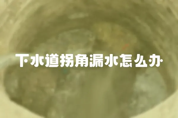 下水道拐角漏水怎么辦