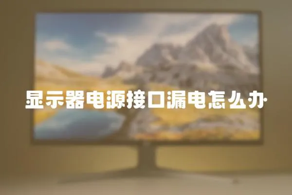 顯示器電源接口漏電怎么辦