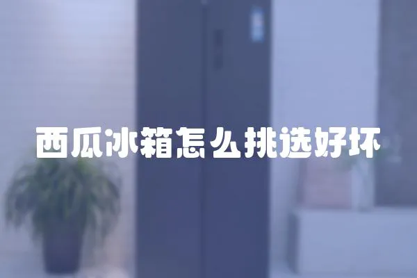 西瓜冰箱怎么挑選好壞