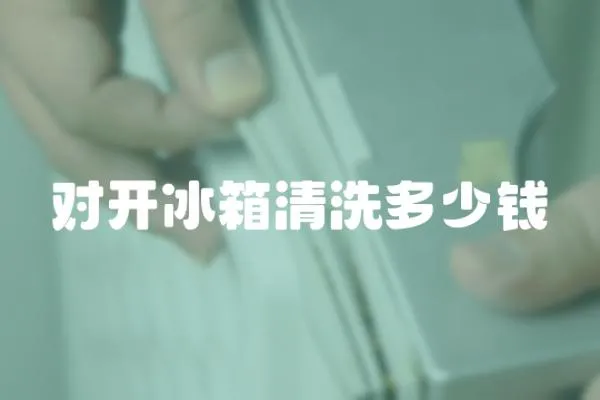 對開冰箱清洗多少錢