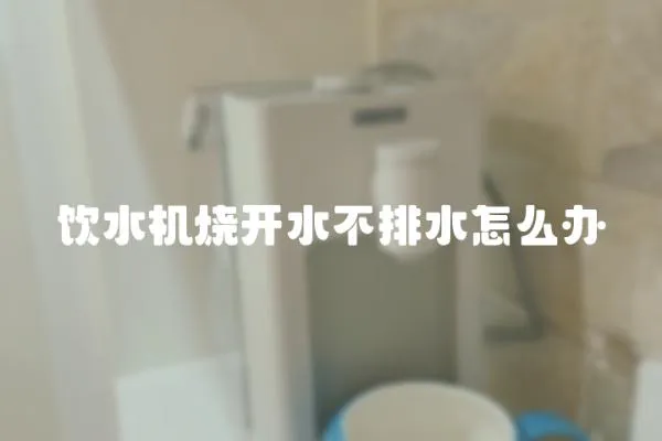 飲水機燒開水不排水怎么辦