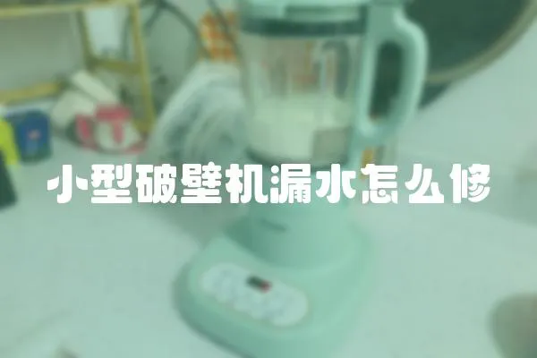 小型破壁機漏水怎么修