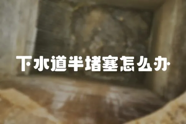 下水道半堵塞怎么辦