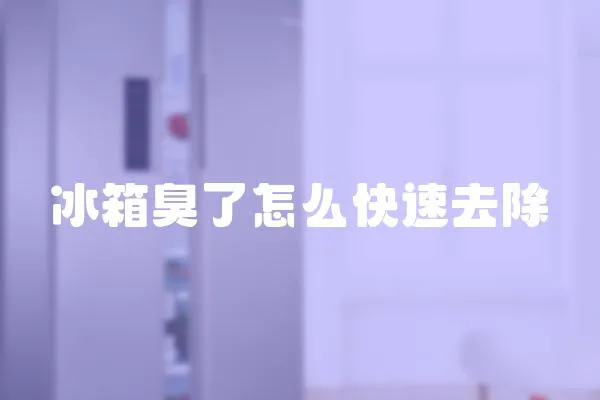 冰箱臭了怎么快速去除