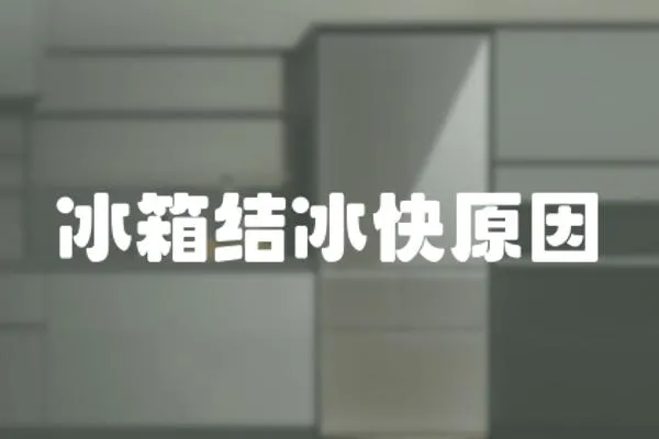 冰箱結(jié)冰快原因