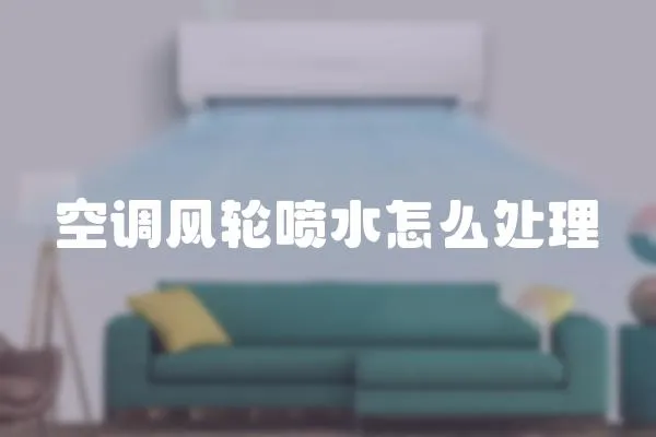 空調(diào)風(fēng)輪噴水怎么處理