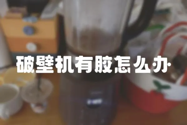 破壁機(jī)有膠怎么辦