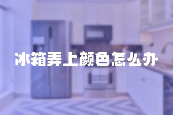 冰箱弄上顏色怎么辦