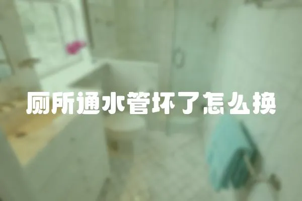 廁所通水管壞了怎么換