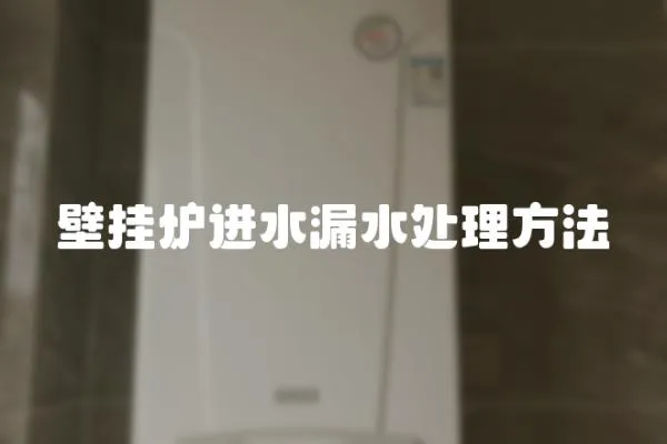 壁挂炉进水漏水处理方法