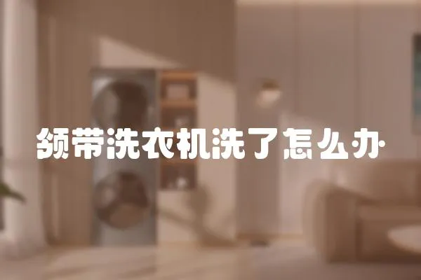 領帶洗衣機洗了怎么辦