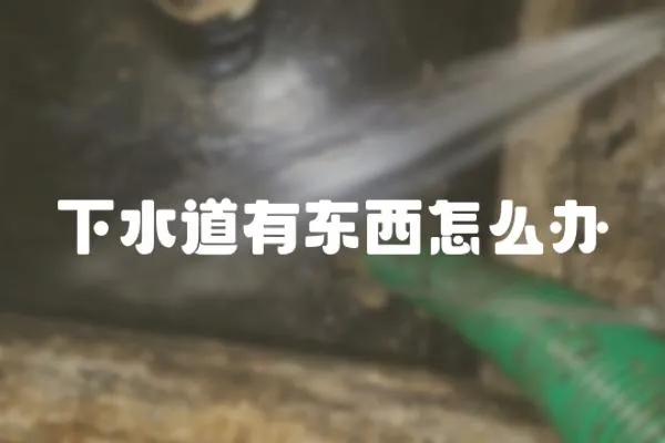 下水道有東西怎么辦