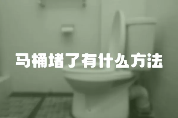馬桶堵了有什么方法