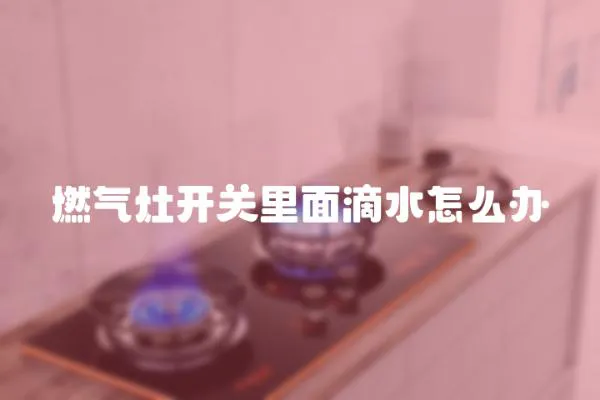 燃氣灶開關里面滴水怎么辦