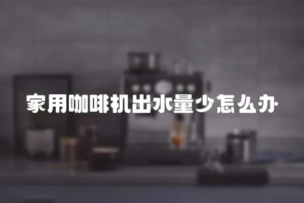 家用咖啡機出水量少怎么辦