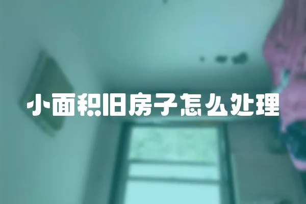 小面積舊房子怎么處理