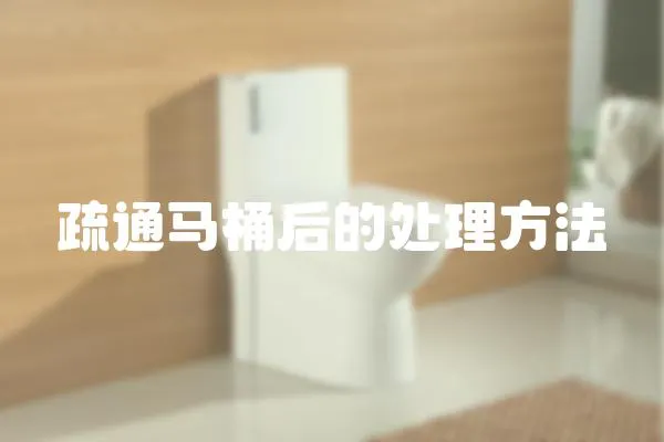 疏通馬桶后的處理方法
