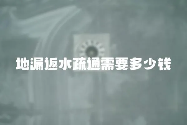 地漏返水疏通需要多少錢(qián)