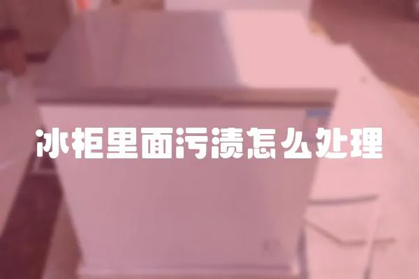 冰柜里面污漬怎么處理
