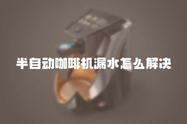 半自動咖啡機漏水怎么解決
