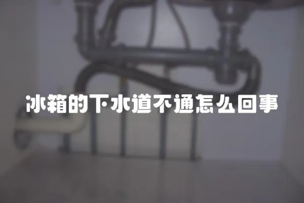 冰箱的下水道不通怎么回事