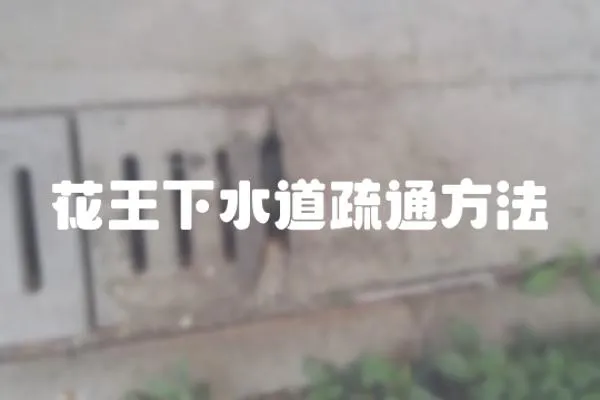 花王下水道疏通方法