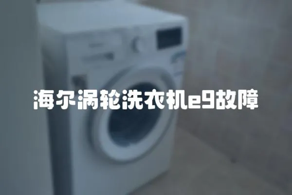 海爾渦輪洗衣機e9故障