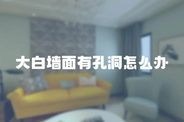 大白墻面有孔洞怎么辦
