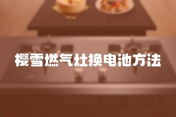 櫻雪燃?xì)庠顡Q電池方法